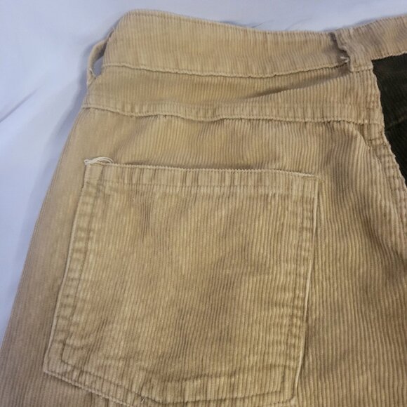 Boohoo Man 2 Tone Brown ' Skull Leg Print ' Corduroy Jeans (32) - Picture 9 of 11